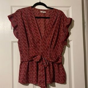 Cute red ruffle top